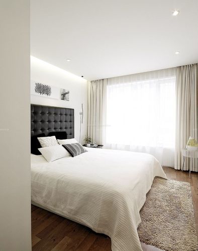 50平米卧室设计白色简约装修效果图_装修123效果图